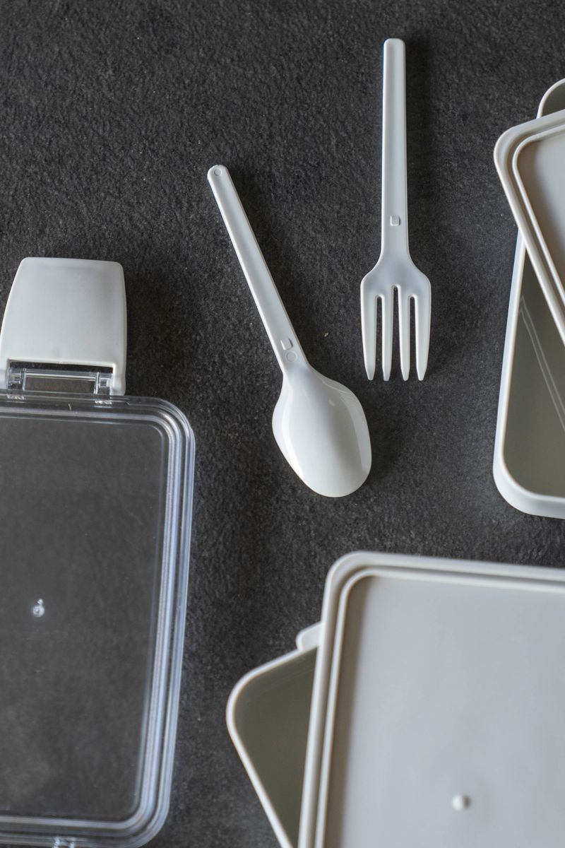 Lunsjboks m/bestikk - Beige