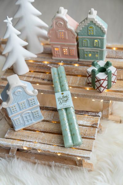 Hovedbilde Kronelys 2pk 25cm - Stjerner