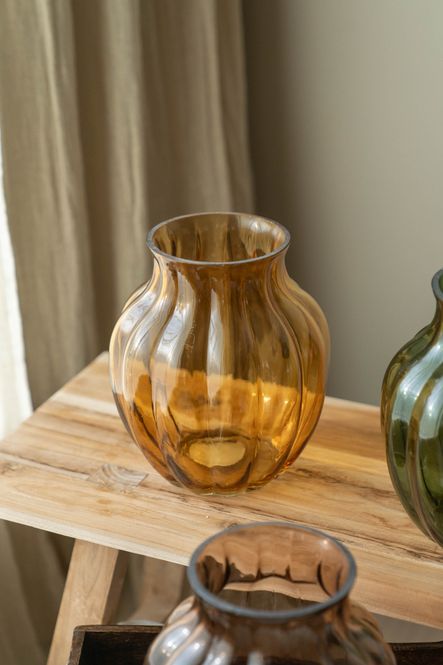 Hovedbilde Vase glass 20cm Gul