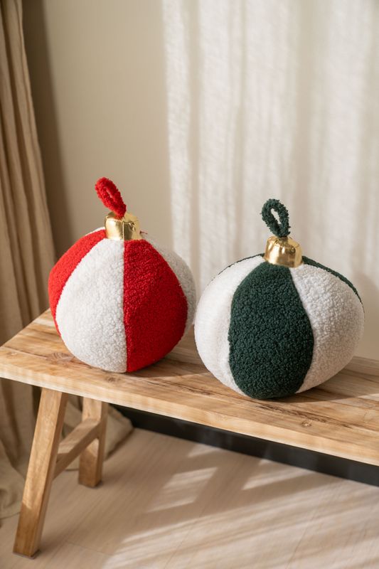 Julekule Pute 23cm - Rød