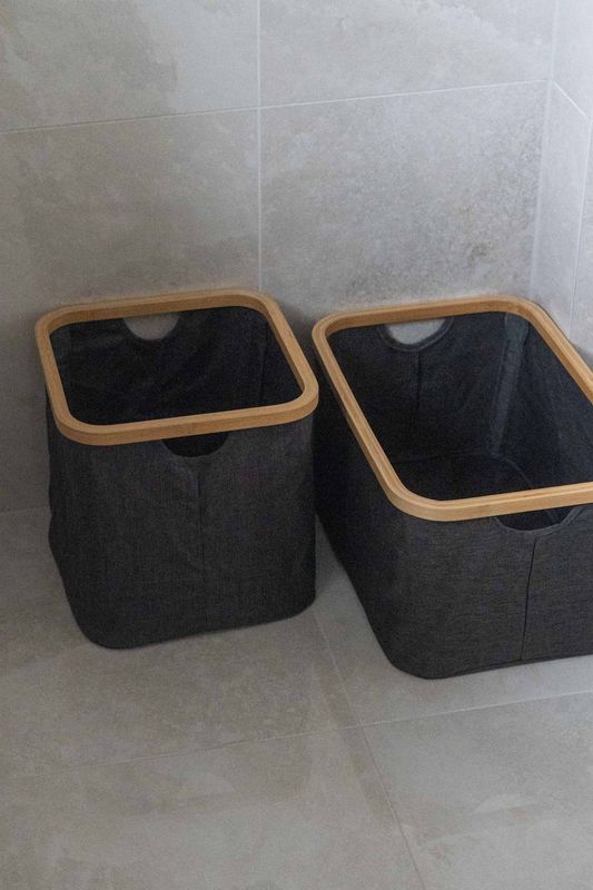 Kurv m/bambus 45x25cm
