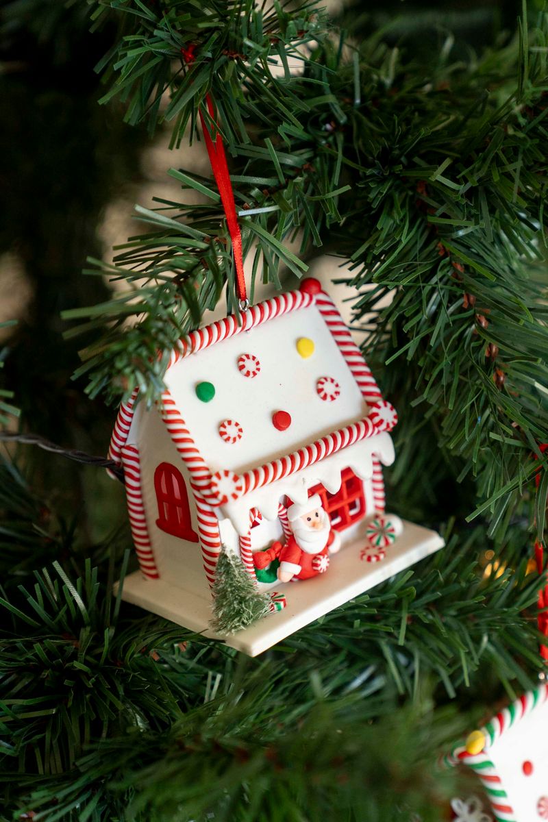 Juletrepynt - Pepperkakehus 9cm Nisse
