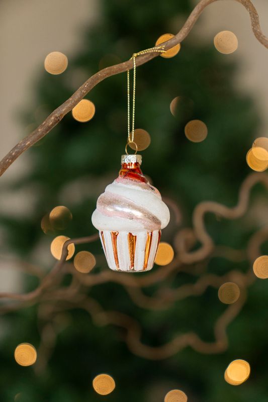 Juletrepynt - Cupcake Oransje