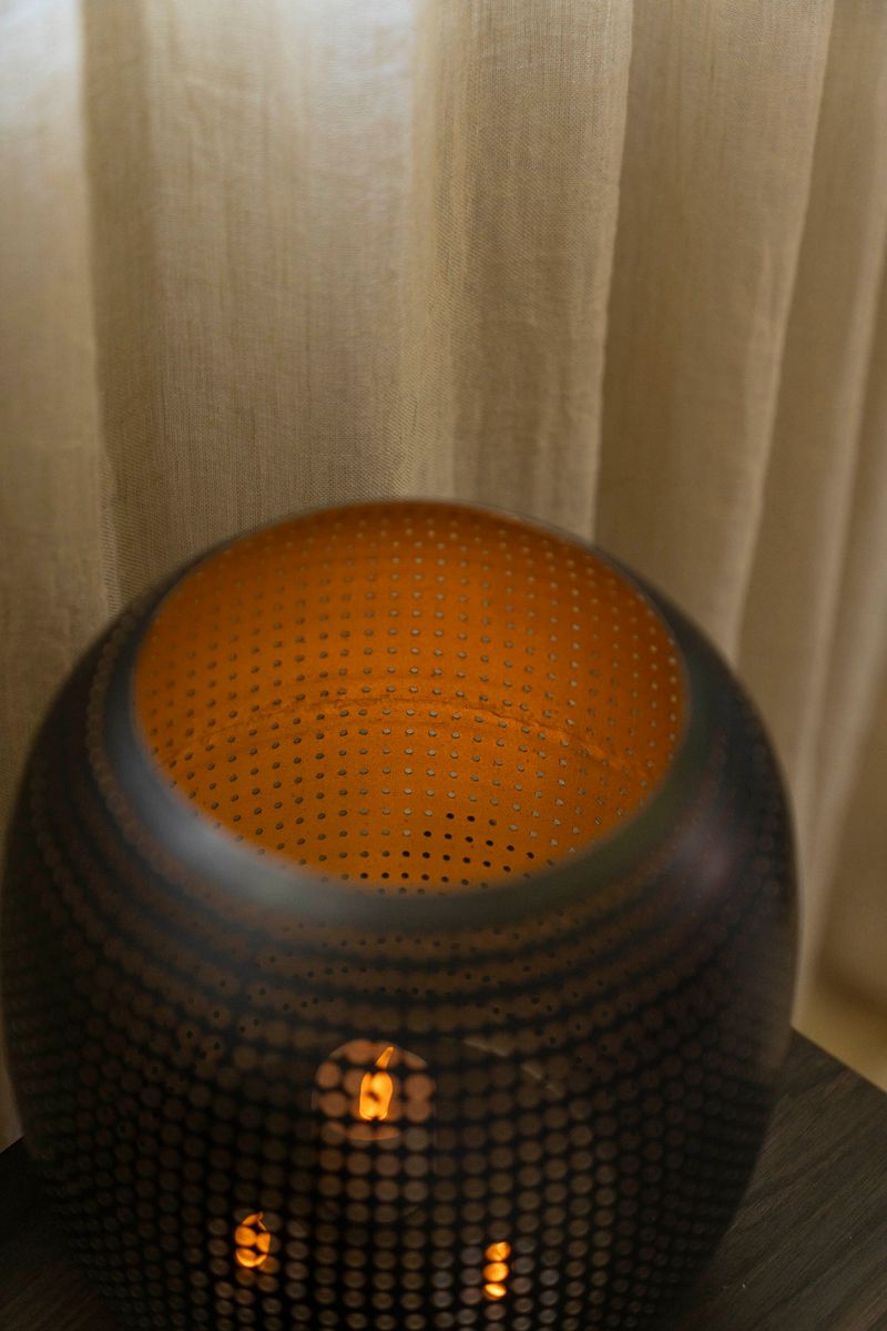 Lyslykt 21x22cm Svart