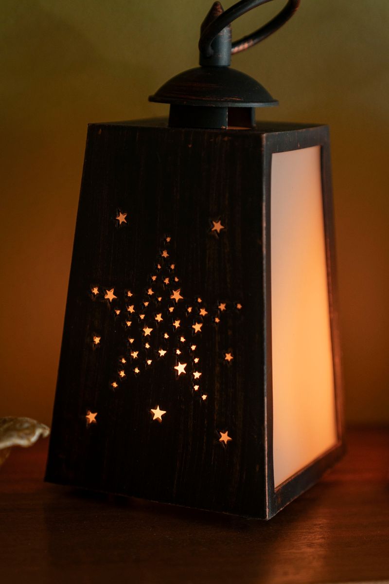 LED Lanterne 10x19cm - Stjerne