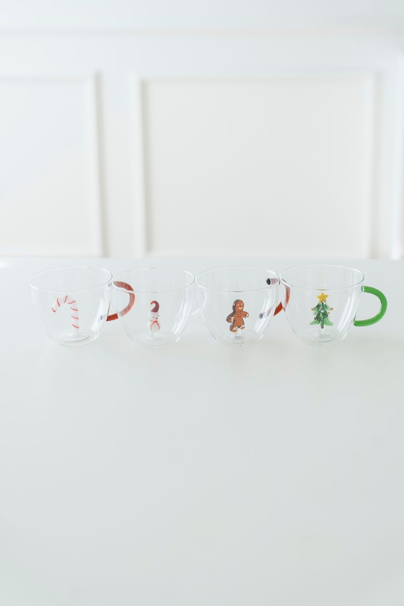 Tekopp - Glass Snømann