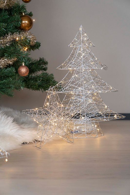 LED Tre 60cm Sølv