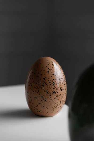 Hovedbilde Egg 12cm Prikker - Brun