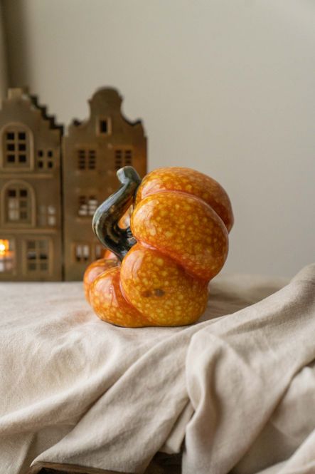 Hovedbilde Gresskar porselen 14cm Oransje