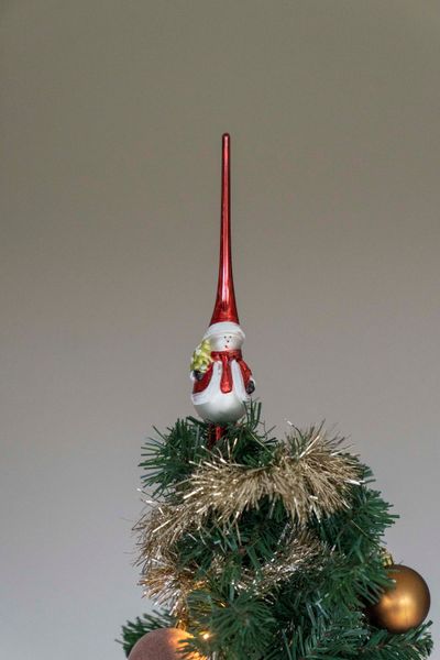 Hovedbilde Tretopper - Rød Snømann 25cm