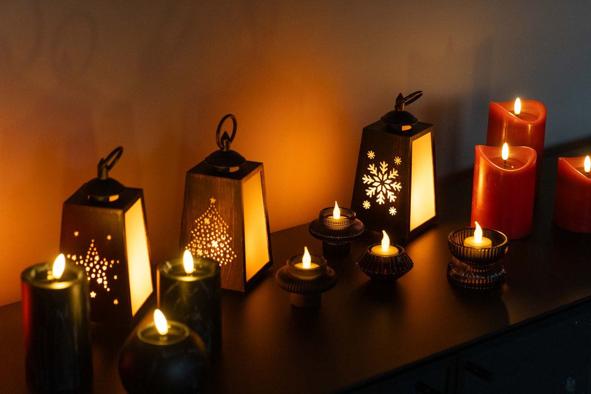 LED Lanterne 10x19cm - Juletre