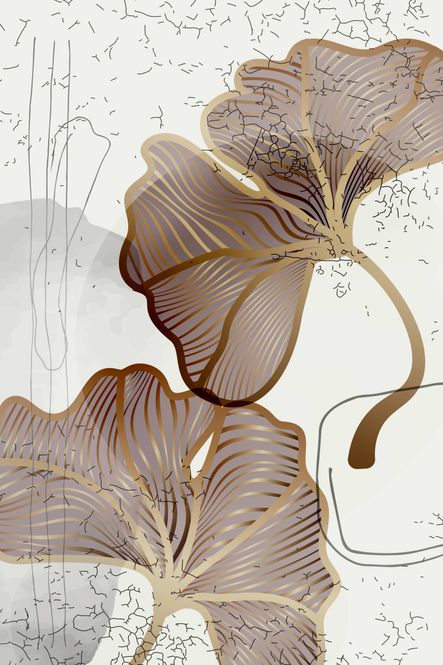 Hovedbilde Poster - Beige Blomst 3