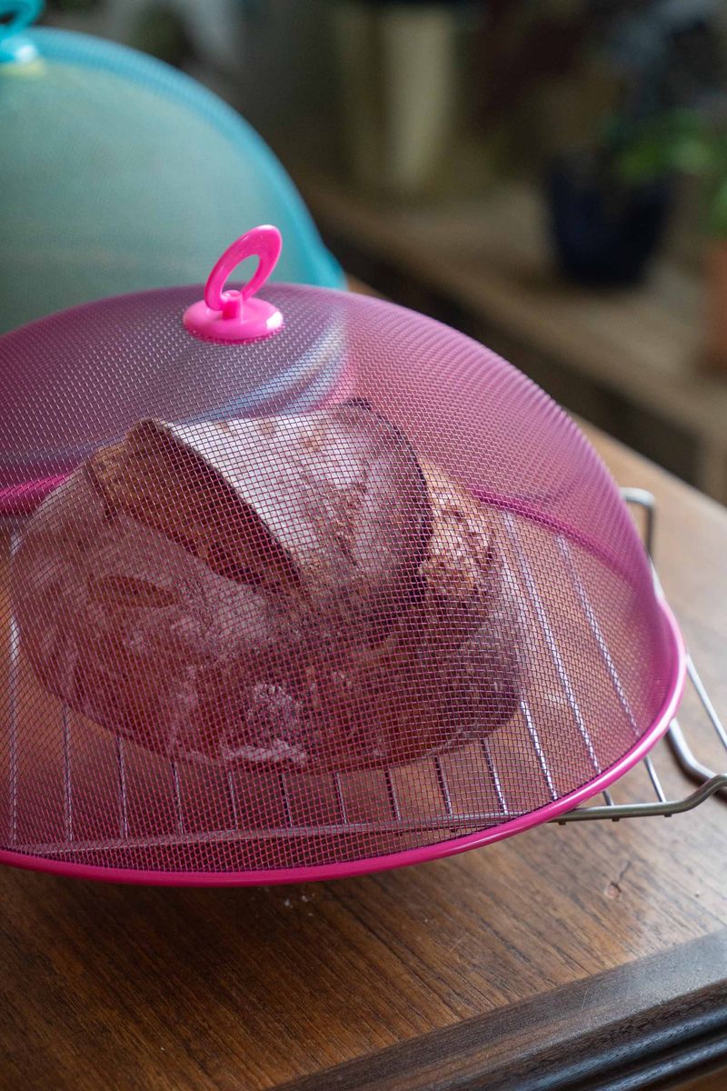 Matdeksel metall – Ø35×H14 cm – Rosa
