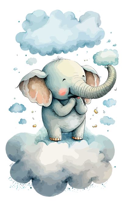 Hovedbilde Poster - Himmel Elefant