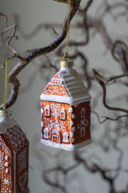 Juletrepynt pepperkakehus 11cm - Versjon 2