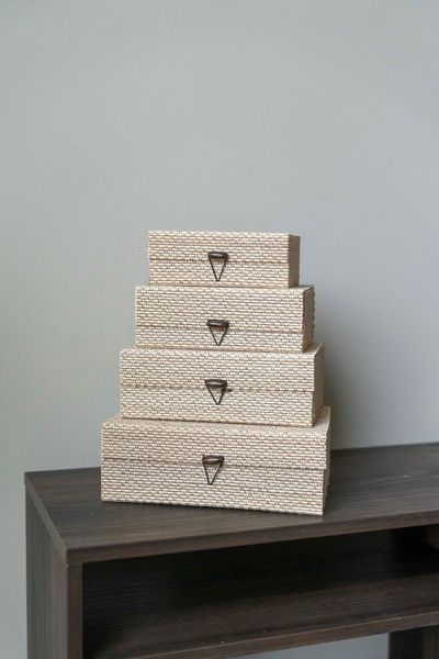 Hovedbilde Oppbevaringsbokser 4pk Strå