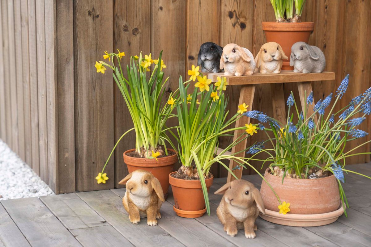 Kaninfigur – 16×10×10,5 cm - Svart