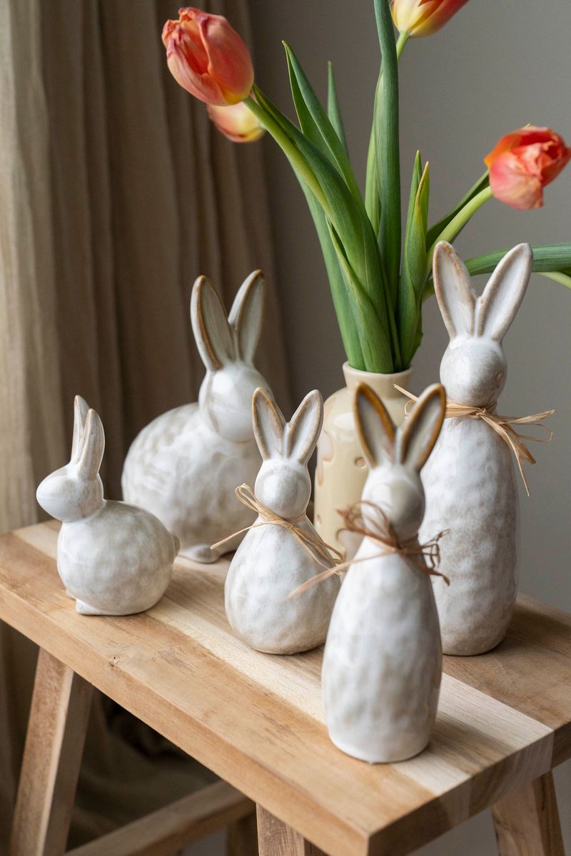 Collette - Sittende kanin – 13 cm – brun