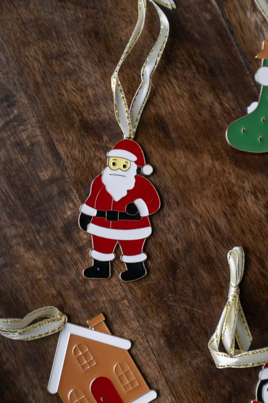 Juledekor metall 14cm Nisse