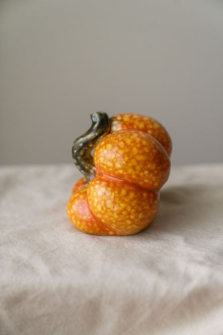 Hovedbilde Gresskar porselen 10cm Oransje
