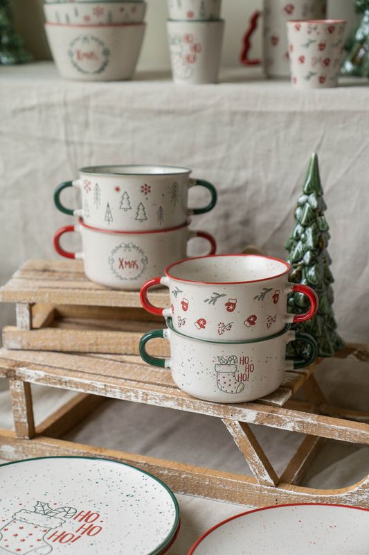 Julehilsen Jumbokopp 13,5cm - HoHoHo