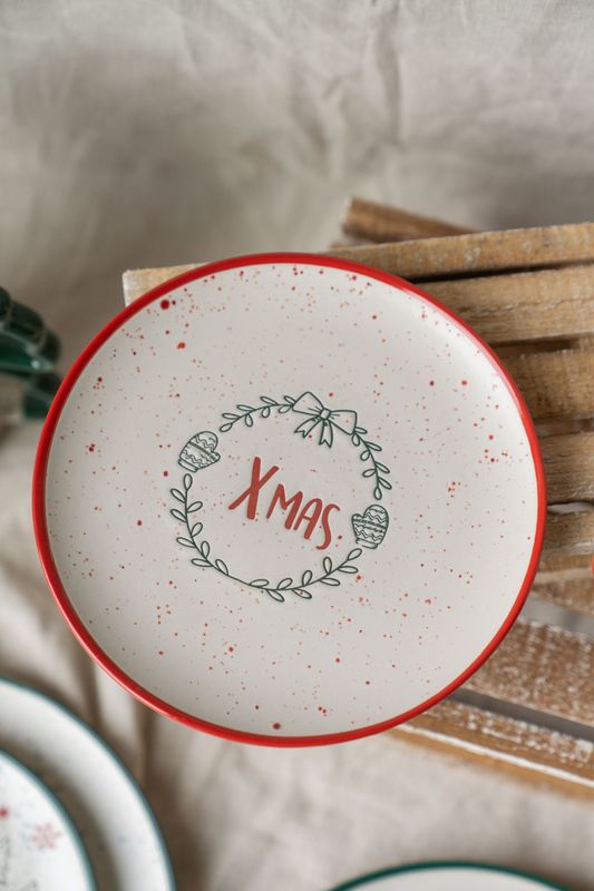 Julehilsen Tallerken 20cm - Xmas
