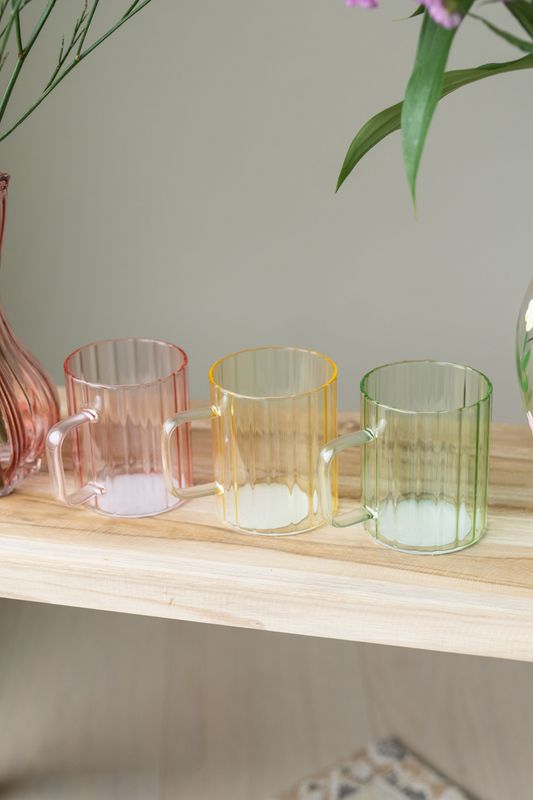 Te-glass med hank – 400 ml – Grønn
