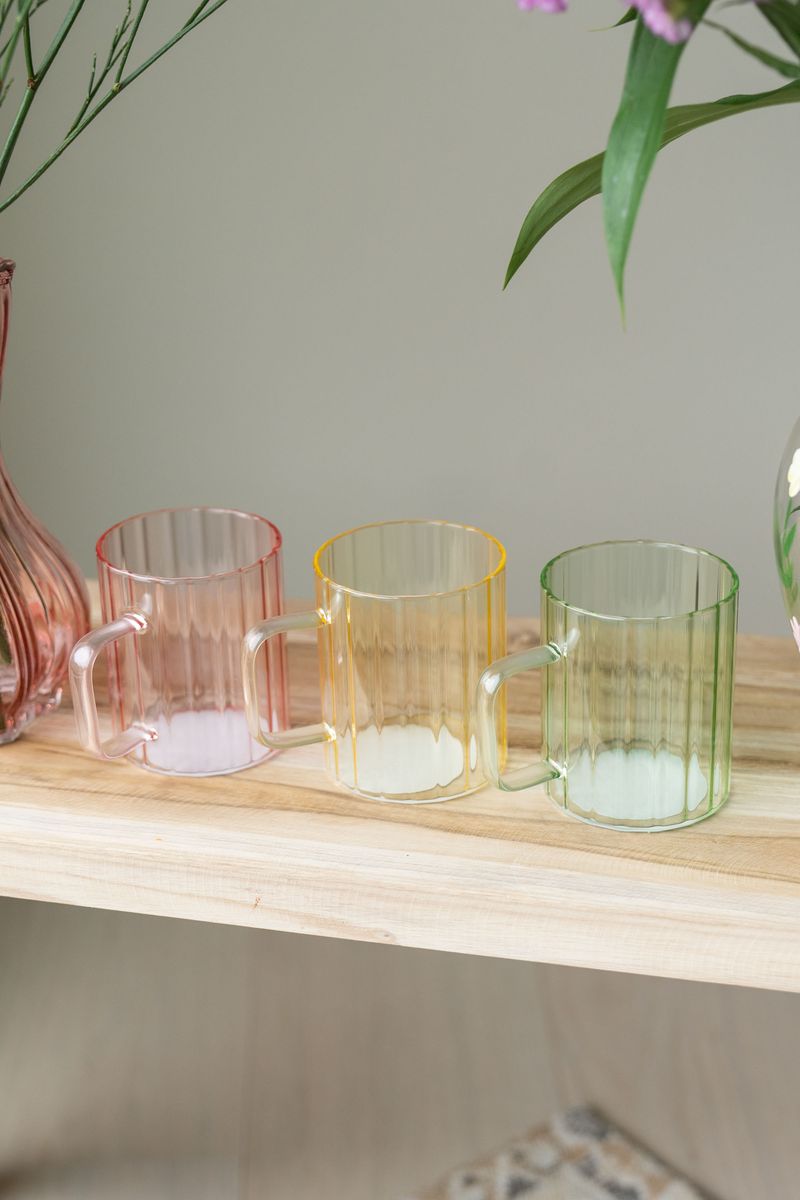Te-glass med hank – 400 ml – Grønn