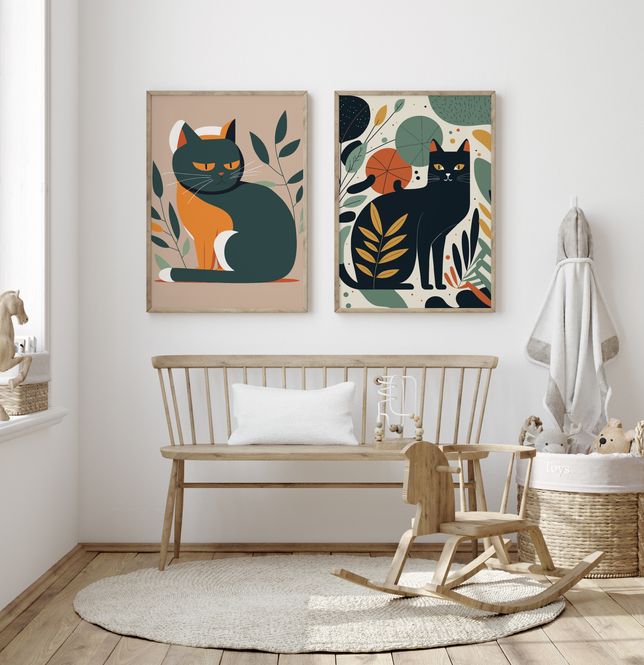 Hovedbilde Poster - Abstrakt Katt 2