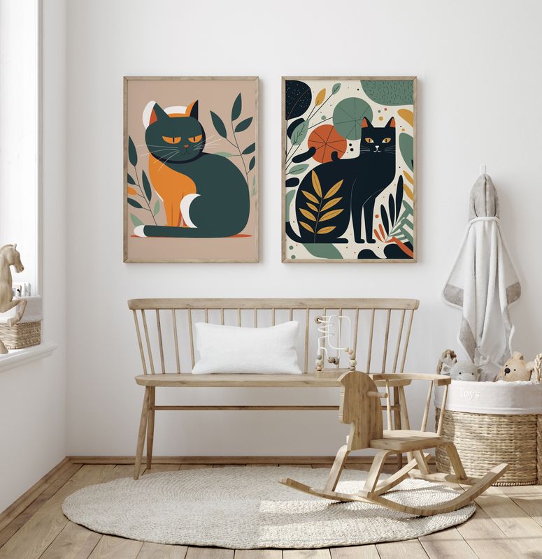 Poster - Abstrakt Katt 2