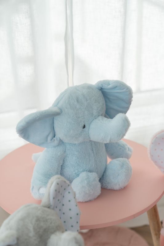 Kosedyr elefant – 38 cm – Blå