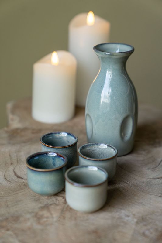 Sake Sett Blå