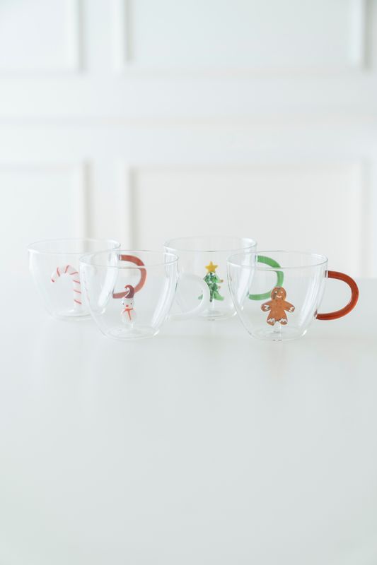 Tekopp - Glass Snømann