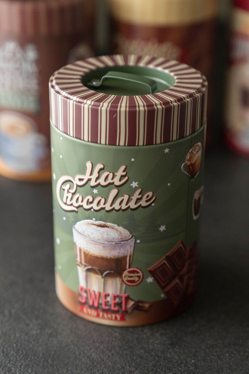 Retro Oppbevaringsboks – Ø10×H16 cm – Hot Chocolate