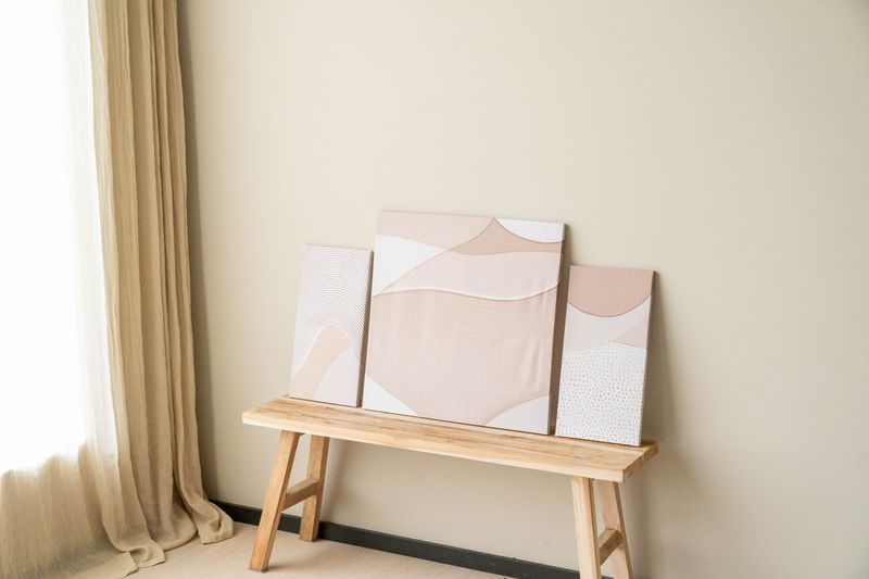 Veggpynt 3pk - Abstrakt Beige