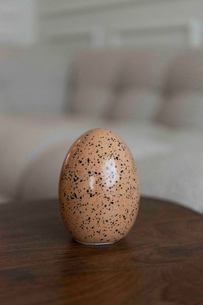 Hovedbilde Egg 12cm Prikker - Brun