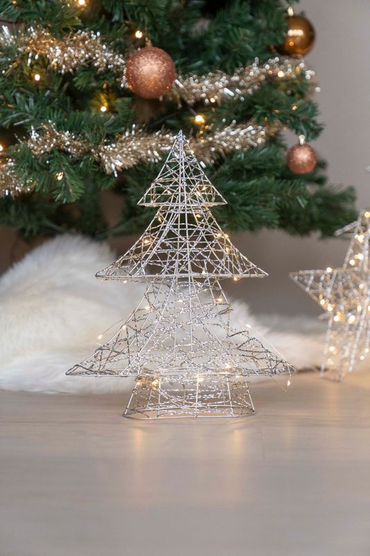 LED Tre 40cm Sølv