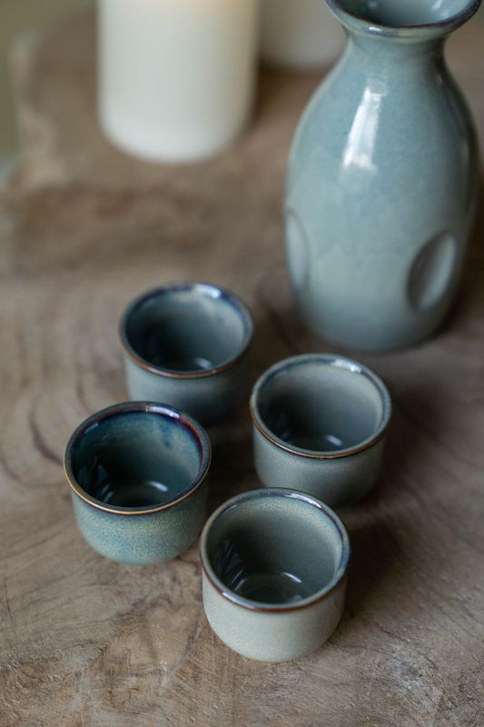 Sake Sett Blå