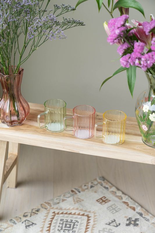 Te-glass med hank – 400 ml – Grønn