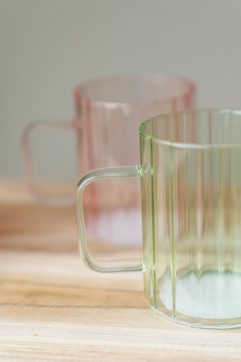 Te-glass med hank – 400 ml – Grønn