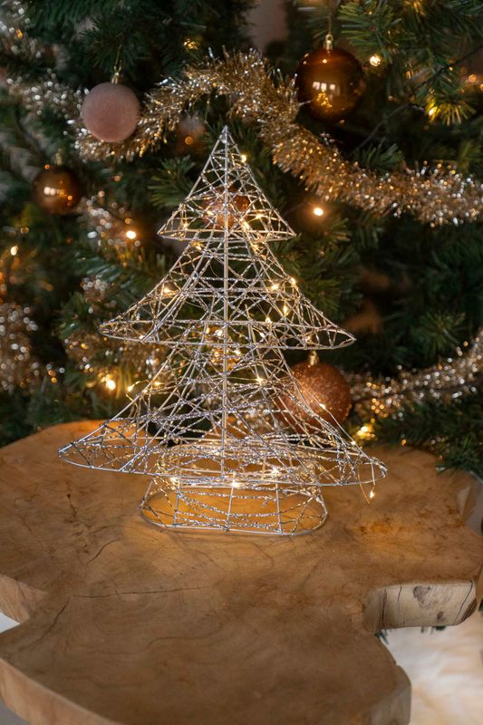 LED Tre 40cm Sølv