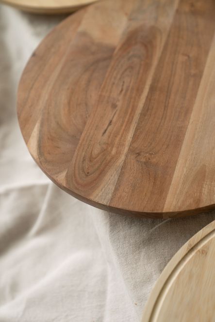 Hovedbilde Serveringsbrett rundt akasietre Ø37cm