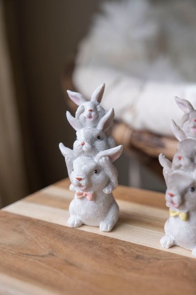 Hovedbilde Stablet kaninfigur – hvit