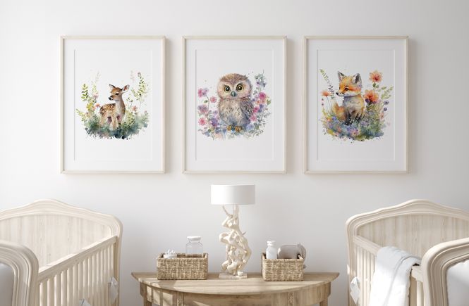 Hovedbilde Poster - Blomst Ugle