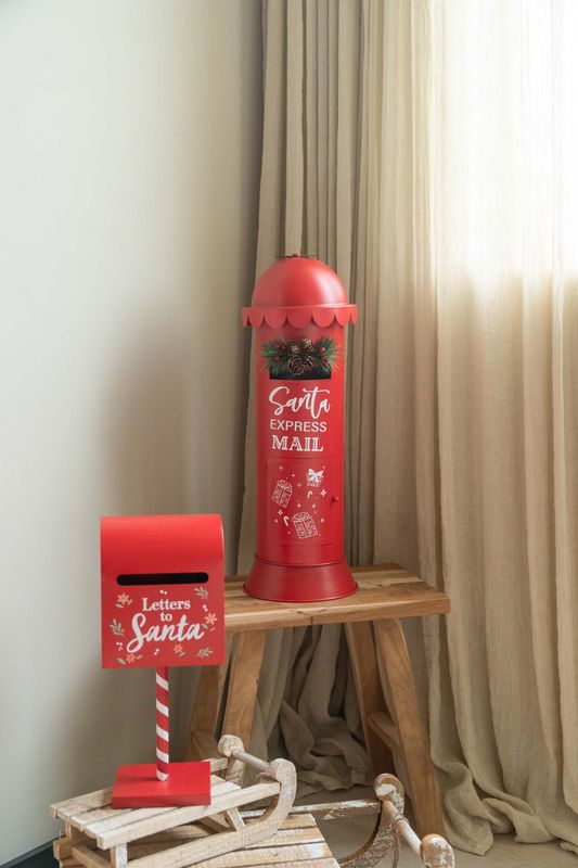 Dekor postboks 53cm Rød