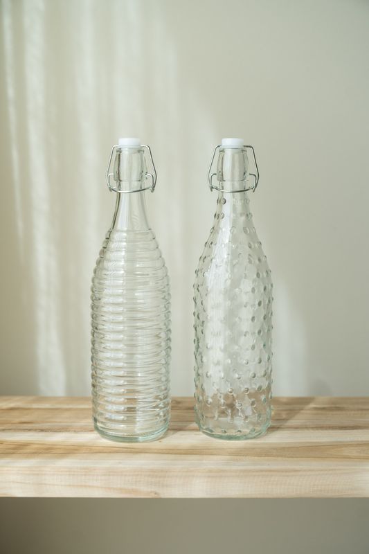 Glassflaske – 1 L – Linjer