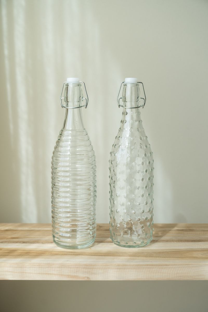 Glassflaske – 1 L – Linjer